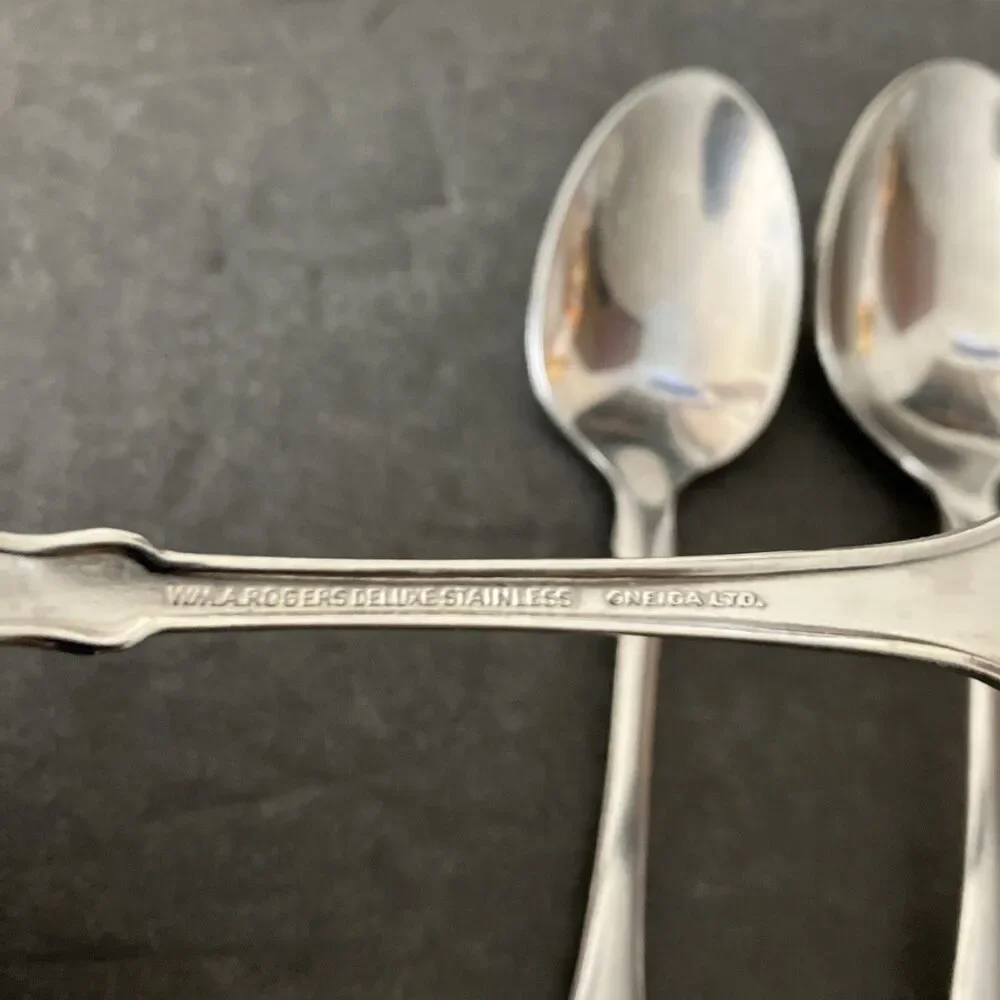 3 Oneida Wm A Rogers Gloria Montclair Stainless Spoons Sugar, Place & Teaspoon